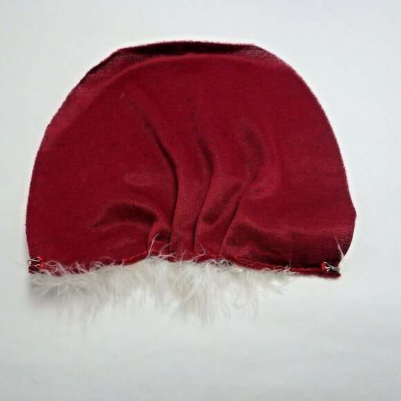 Wine Bottle Santa Cape Velvet Christmas Holiday Gift Feather Boa - Picture 5 of 6